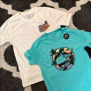 Hurley Kids Tees - White and Teal